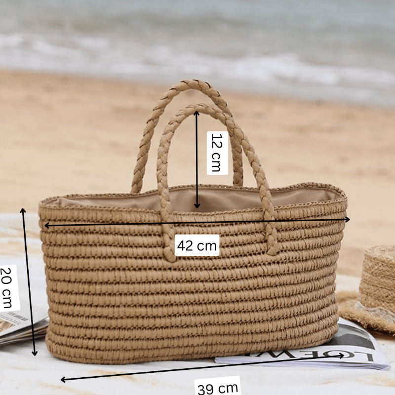Woven Straw Tote Bag