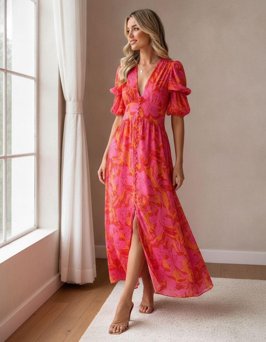 Women's Elegant Maxi Dress editorial